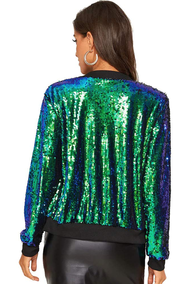 Mermaid Sequin Bomber Jacket | Dress In Beauty Mermaid Sequin Bomber Jacket | Dress In Beauty
