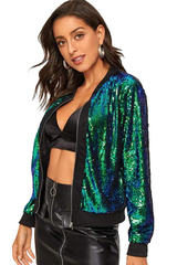 Mermaid Sequin Bomber Jacket | Dress In Beauty Mermaid Sequin Bomber Jacket | Dress In Beauty