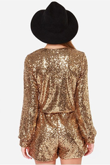 Deep V Sequin Shining Romper | Dress In Beauty Deep V Sequin Shining Romper | Dress In Beauty