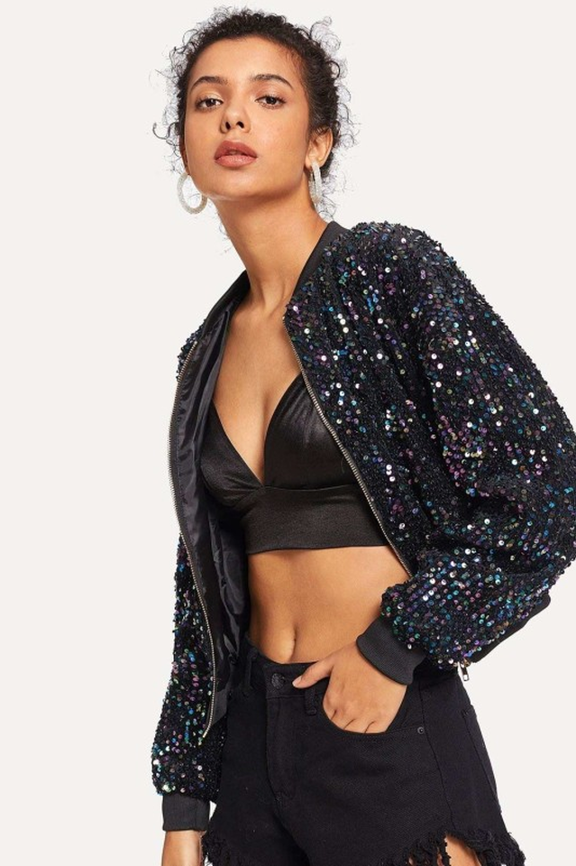 All Eyes on You Sequin Bomber Jacket | Dress In Beauty All Eyes on You Sequin Bomber Jacket | Dress In Beauty