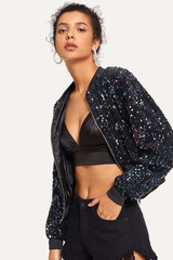 All Eyes on You Sequin Bomber Jacket | Dress In Beauty All Eyes on You Sequin Bomber Jacket | Dress In Beauty