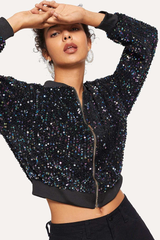 All Eyes on You Sequin Bomber Jacket | Dress In Beauty All Eyes on You Sequin Bomber Jacket | Dress In Beauty