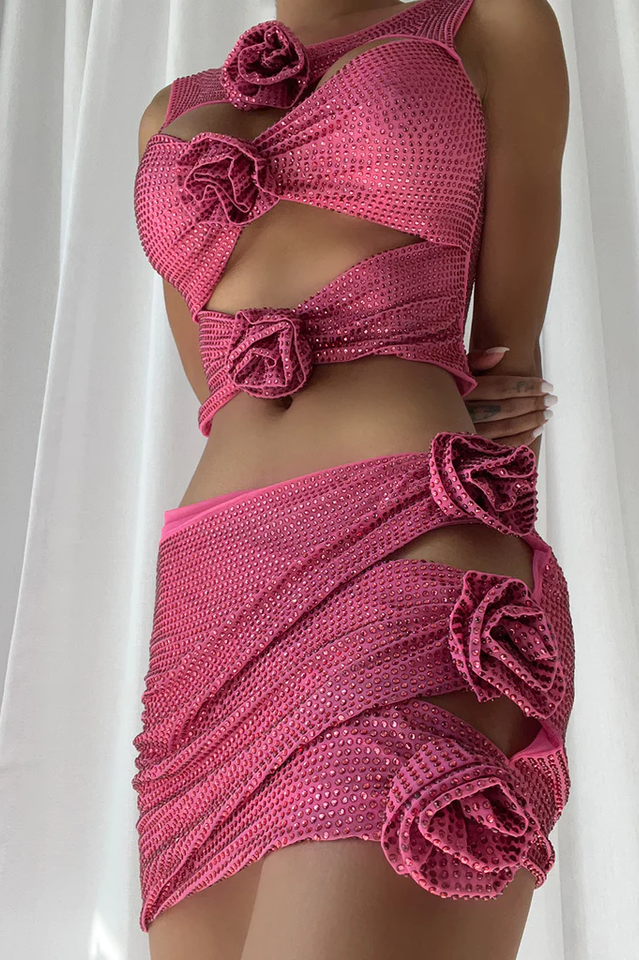 Linne Cutout Top & Skirt Set | Dress In Beauty Linne Cutout Top & Skirt Set | Dress In Beauty