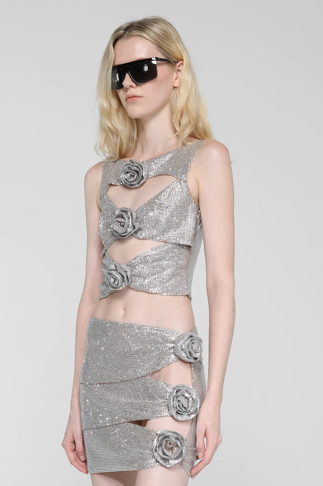 Linne Cutout Top & Skirt Set | Dress In Beauty Linne Cutout Top & Skirt Set | Dress In Beauty