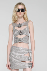 Linne Cutout Top & Skirt Set | Dress In Beauty Linne Cutout Top & Skirt Set | Dress In Beauty