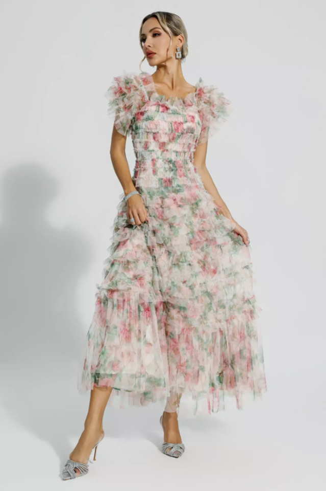 Nola Ruched Floral Maxi Dress | Dress In Beauty Nola Ruched Floral Maxi Dress | Dress In Beauty