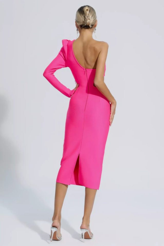 Angelica One-Shoulder Flower Appliqué Dress | Dress In Beauty Angelica One-Shoulder Flower Appliqué Dress | Dress In Beauty