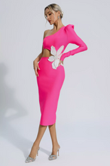 Angelica One-Shoulder Flower Appliqué Dress | Dress In Beauty Angelica One-Shoulder Flower Appliqué Dress | Dress In Beauty