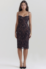 Escala Black Lace Midi Dress | Dress In Beauty Escala Black Lace Midi Dress | Dress In Beauty