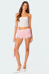 Unicorn Layered Ruffle Shorts | Dress In Beauty Unicorn Layered Ruffle Shorts | Dress In Beauty