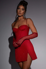 Georgia Shiny Dress With Gloves | Dress In Beauty Georgia Shiny Dress With Gloves | Dress In Beauty