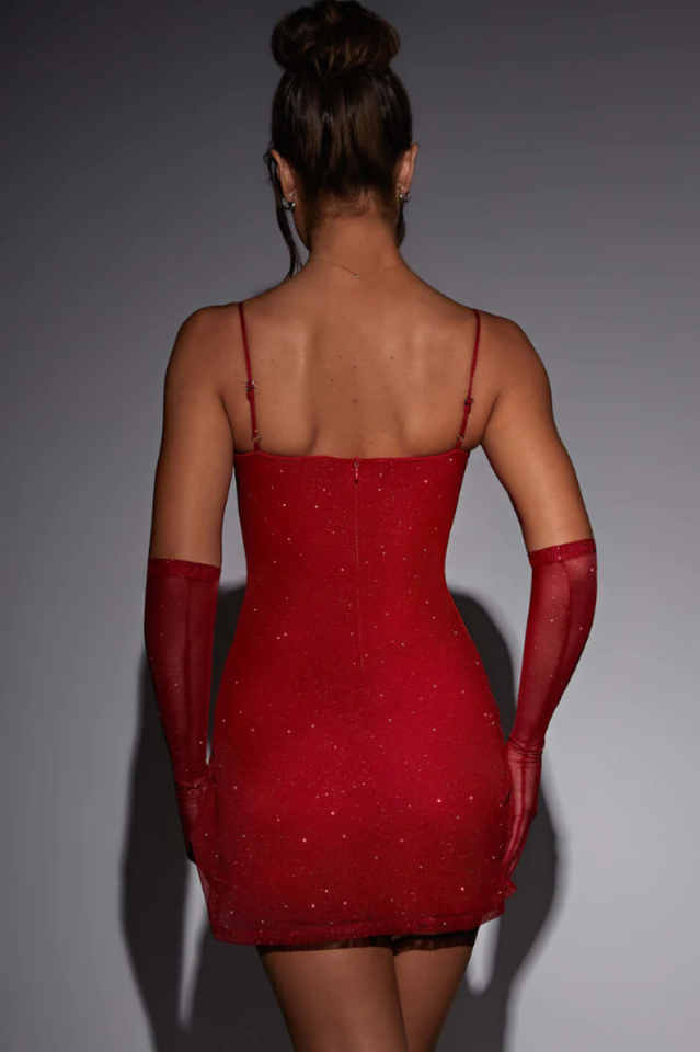 Georgia Shiny Dress With Gloves | Dress In Beauty Georgia Shiny Dress With Gloves | Dress In Beauty