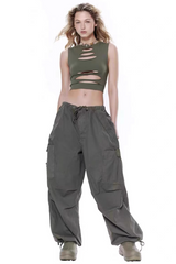Vintage Parachute Cargo Pants | Dress In Beauty Vintage Parachute Cargo Pants | Dress In Beauty