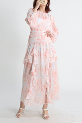 Aurier Round Neck Balloon Sleeve Maxi Dress | Dress In Beauty Aurier Round Neck Balloon Sleeve Maxi Dress | Dress In Beauty