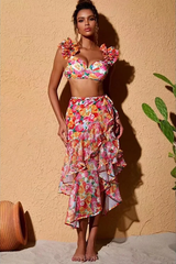 3D Floral Print Swimsuit & Skirt Set | Dress In Beauty 3D Floral Print Swimsuit & Skirt Set | Dress In Beauty