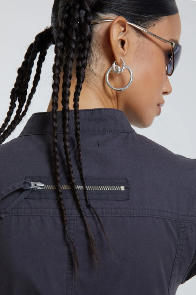 Belted Cargo Mini Dress In Grey | Dress In Beauty Belted Cargo Mini Dress In Grey | Dress In Beauty