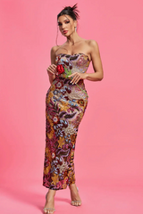 Kamames Strapless Floral Sequined Maxi Dress | Dress In Beauty Kamames Strapless Floral Sequined Maxi Dress | Dress In Beauty