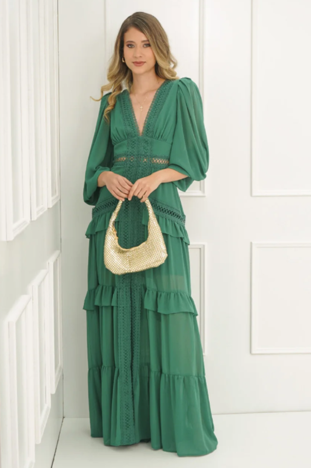 Lorie Long Sleeve Ruffle Gown | Dress In Beauty Lorie Long Sleeve Ruffle Gown | Dress In Beauty