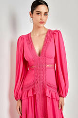Lorie Long Sleeve Ruffle Gown | Dress In Beauty Lorie Long Sleeve Ruffle Gown | Dress In Beauty