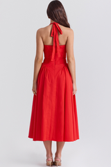 Adabella Cotton Halter Midi Sundress | Dress In Beauty Adabella Cotton Halter Midi Sundress | Dress In Beauty