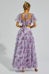 Braylee Purple Floral Ruched Set | Dress In Beauty Braylee Purple Floral Ruched Set | Dress In Beauty