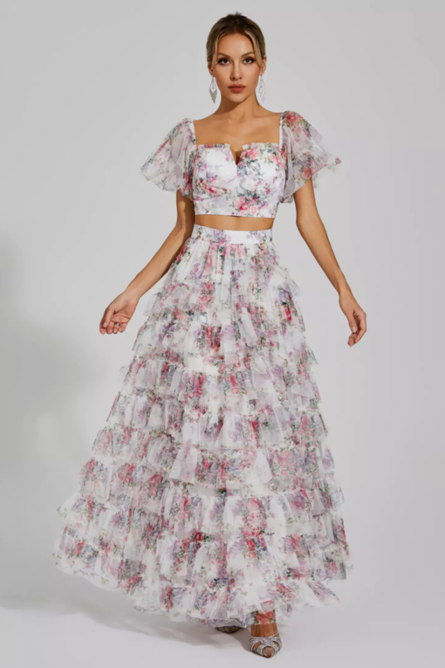 Braylee Purple Floral Ruched Set | Dress In Beauty Braylee Purple Floral Ruched Set | Dress In Beauty