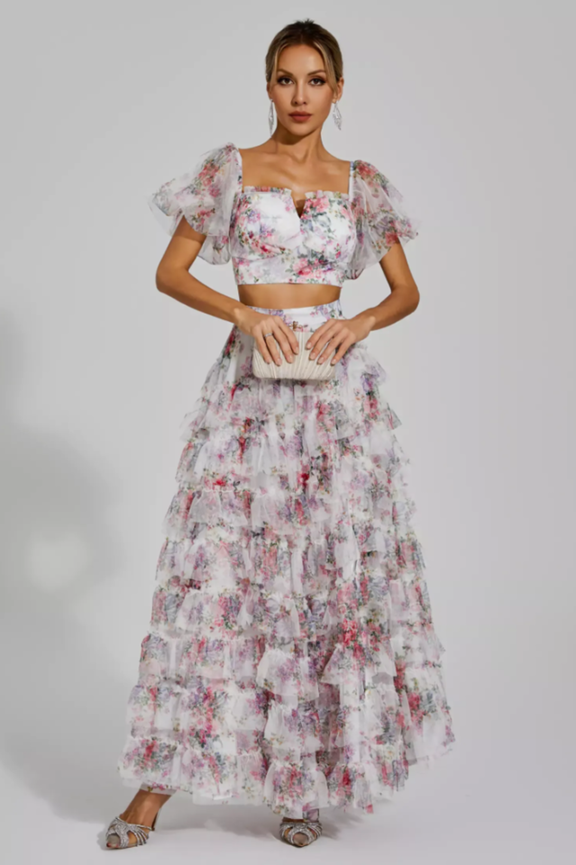 Braylee Purple Floral Ruched Set | Dress In Beauty Braylee Purple Floral Ruched Set | Dress In Beauty