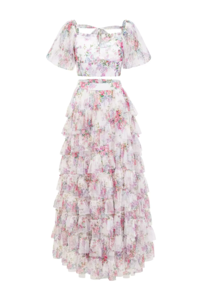 Braylee Purple Floral Ruched Set | Dress In Beauty Braylee Purple Floral Ruched Set | Dress In Beauty