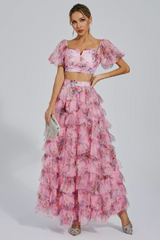 Braylee Purple Floral Ruched Set | Dress In Beauty Braylee Purple Floral Ruched Set | Dress In Beauty