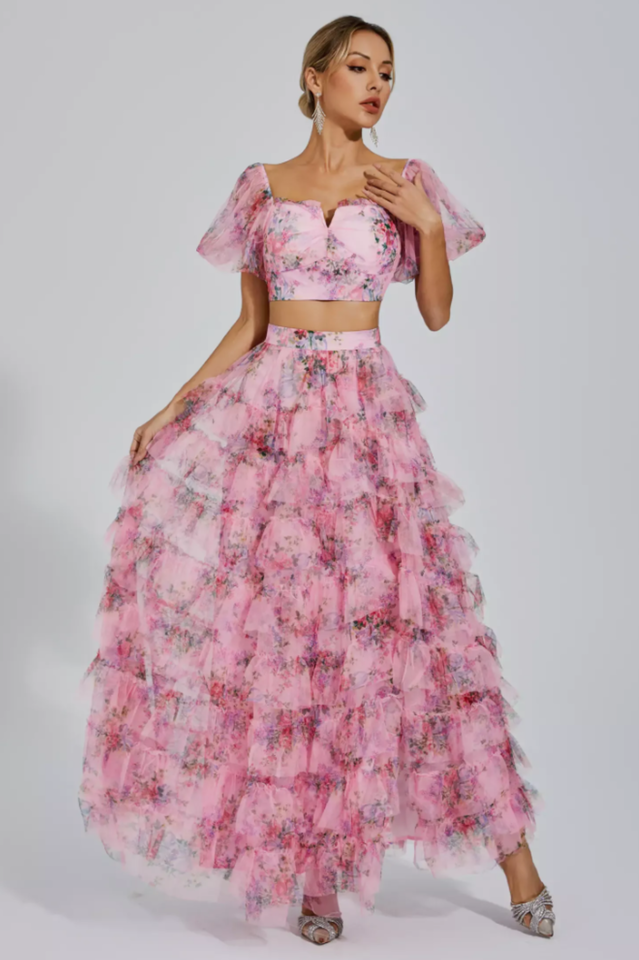 Braylee Purple Floral Ruched Set | Dress In Beauty Braylee Purple Floral Ruched Set | Dress In Beauty