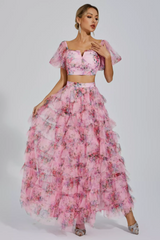 Braylee Purple Floral Ruched Set | Dress In Beauty Braylee Purple Floral Ruched Set | Dress In Beauty