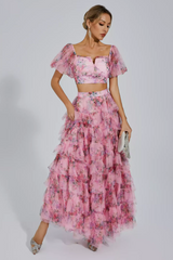 Braylee Purple Floral Ruched Set | Dress In Beauty Braylee Purple Floral Ruched Set | Dress In Beauty