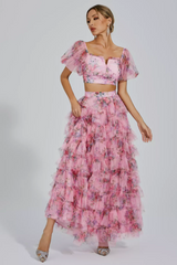 Braylee Purple Floral Ruched Set | Dress In Beauty Braylee Purple Floral Ruched Set | Dress In Beauty