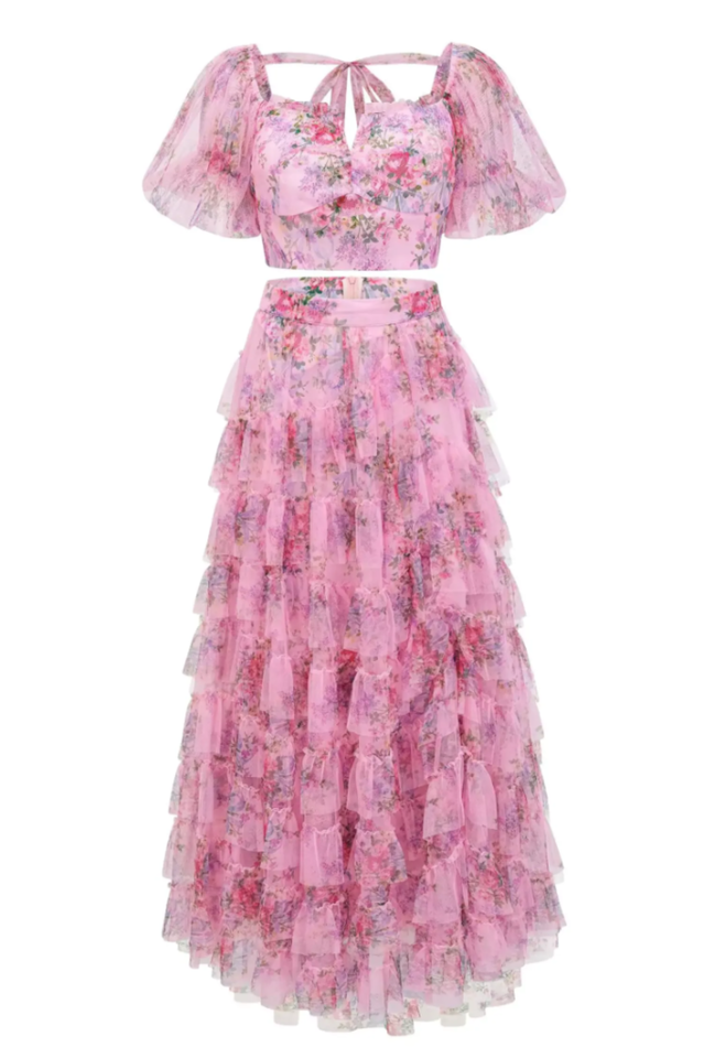 Braylee Purple Floral Ruched Set | Dress In Beauty Braylee Purple Floral Ruched Set | Dress In Beauty