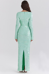 Titania Seafoam Sequin Maxi Gown | Dress In Beauty Titania Seafoam Sequin Maxi Gown | Dress In Beauty