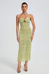 Lace Floral Crystal Chain Bustier Midi Dress | Dress In Beauty Lace Floral Crystal Chain Bustier Midi Dress | Dress In Beauty