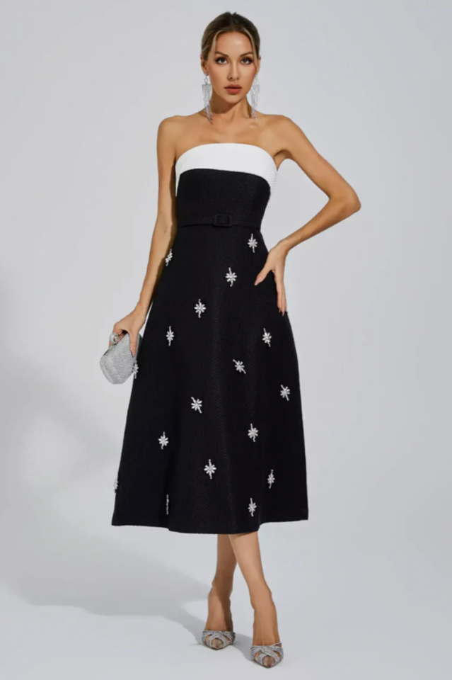 Emberlyn Crystal Tweed Midi Dress | Dress In Beauty Emberlyn Crystal Tweed Midi Dress | Dress In Beauty