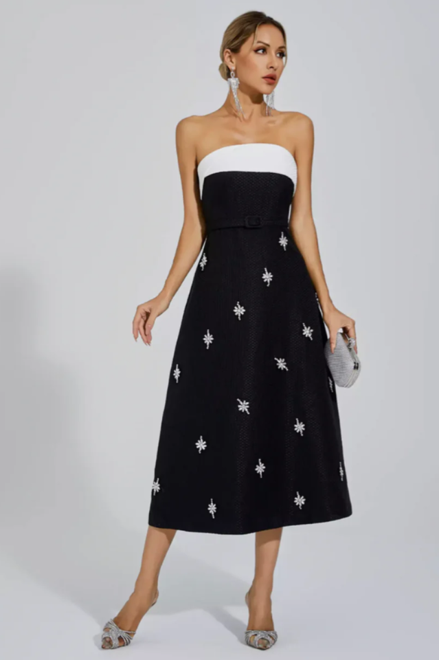 Emberlyn Crystal Tweed Midi Dress | Dress In Beauty Emberlyn Crystal Tweed Midi Dress | Dress In Beauty