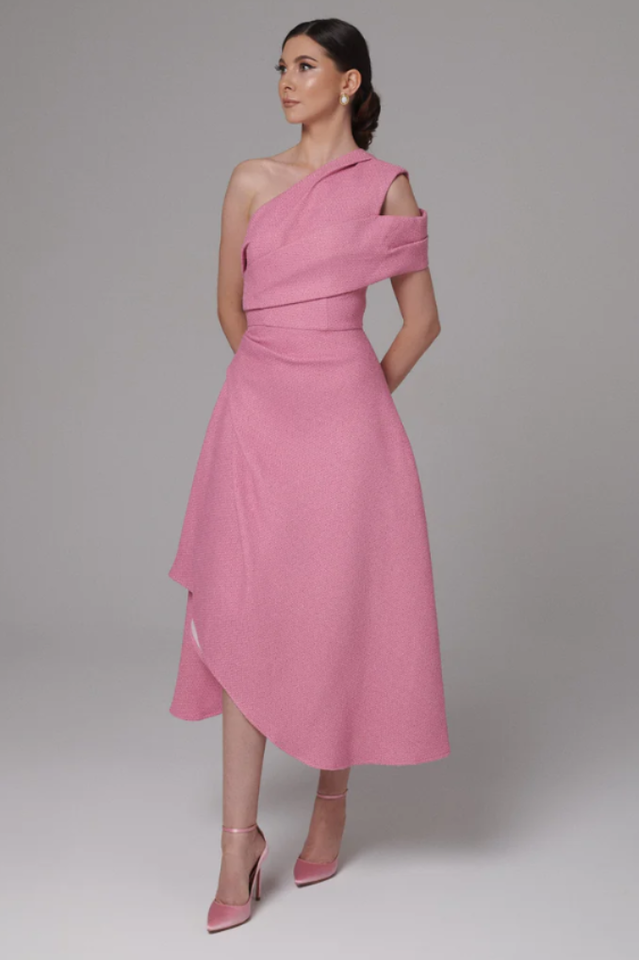 Silvie One Shoulder Midi Asymmetric Dress | Dress In Beauty Silvie One Shoulder Midi Asymmetric Dress | Dress In Beauty