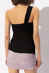 Black Draped Top With An Asymmetrical Cut | Dress In Beauty Black Draped Top With An Asymmetrical Cut | Dress In Beauty