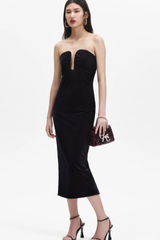 Velvet Strapless Midi Dress | Dress In Beauty Velvet Strapless Midi Dress | Dress In Beauty