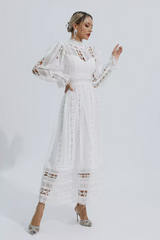 Mariam Hollow Lace Long Sleeve Dress | Dress In Beauty Mariam Hollow Lace Long Sleeve Dress | Dress In Beauty