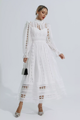 Mariam Hollow Lace Long Sleeve Dress | Dress In Beauty Mariam Hollow Lace Long Sleeve Dress | Dress In Beauty