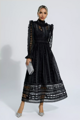 Mariam Hollow Lace Long Sleeve Dress | Dress In Beauty Mariam Hollow Lace Long Sleeve Dress | Dress In Beauty
