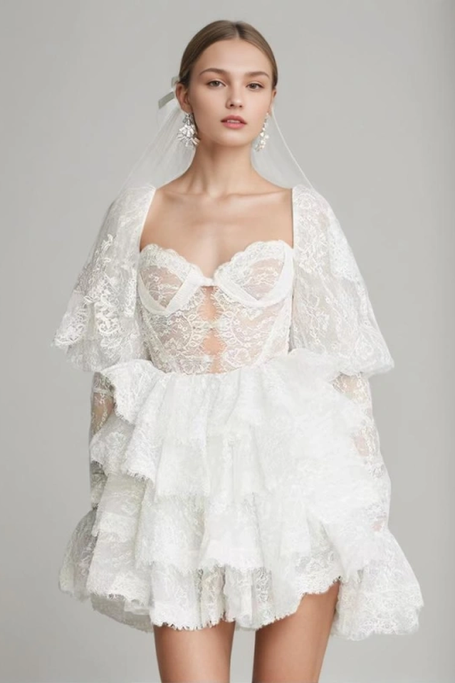 Alix Puff Shoulder Tiered Mini Dress | Dress In Beauty Alix Puff Shoulder Tiered Mini Dress | Dress In Beauty