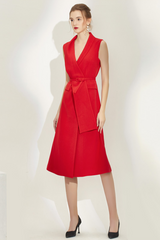 Sleeveless High Waist Patchwork Belt Dress | Dress In Beauty Sleeveless High Waist Patchwork Belt Dress | Dress In Beauty