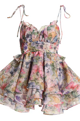 Fairy Butterfly Print Tiered Mini Sundress | Dress In Beauty Fairy Butterfly Print Tiered Mini Sundress | Dress In Beauty