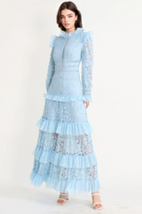 Textured Maxi Dress With Long Sleeves | Dress In Beauty Textured Maxi Dress With Long Sleeves | Dress In Beauty