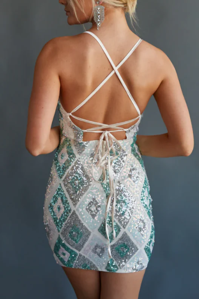 Lauren Diamond Sequin Bodycon Mini Dress | Dress In Beauty Lauren Diamond Sequin Bodycon Mini Dress | Dress In Beauty