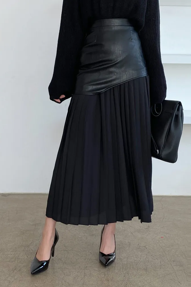 High Waist Patchwork Midi Skirt | Dress In Beauty High Waist Patchwork Midi Skirt | Dress In Beauty